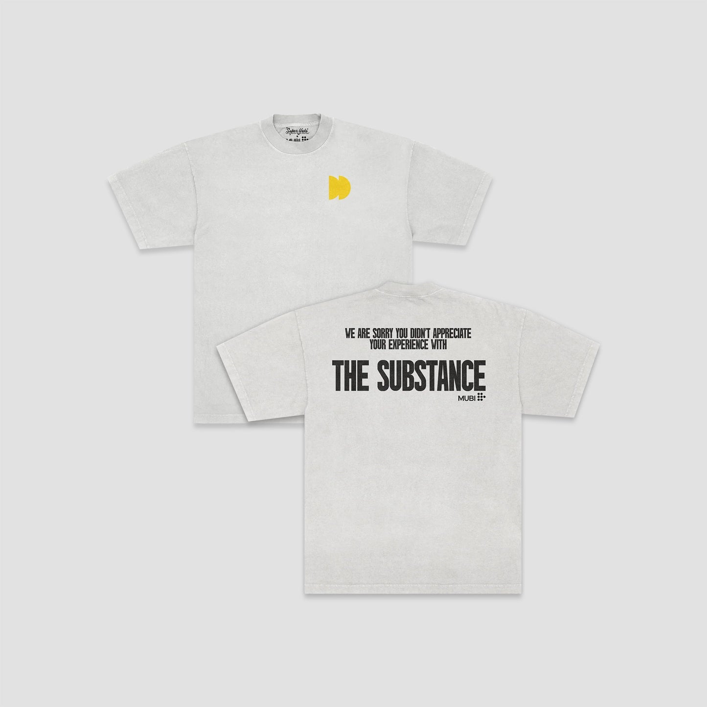 THE SUBSTANCE 'WE ARE SORRY' T-SHIRT