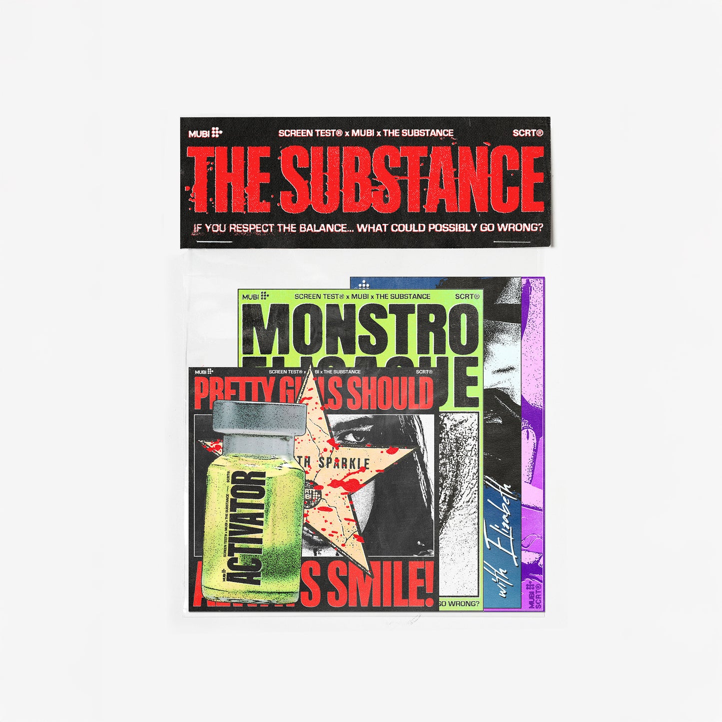 MUBI X SCRT:  THE SUBSTANCE STICKER SET